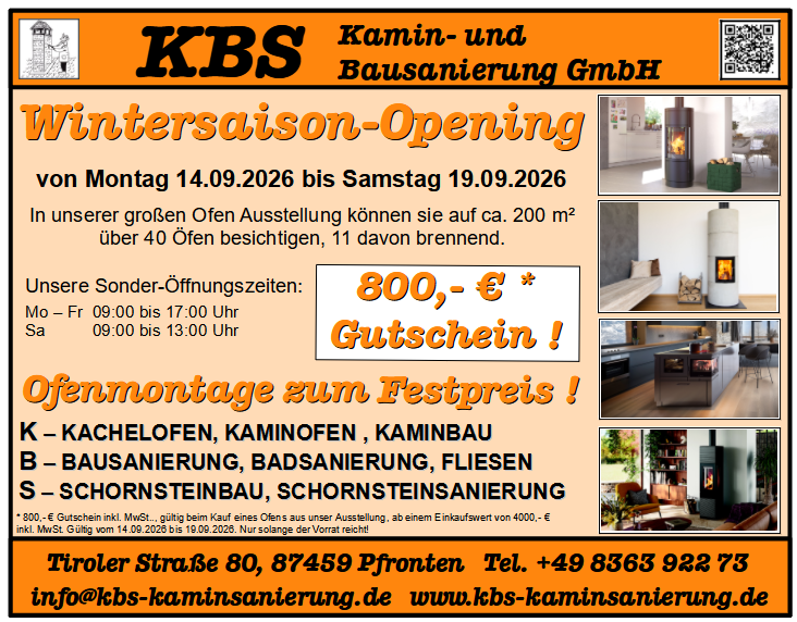 Wintersaison-Opening von 14.09.2026 bis 19.09.2026